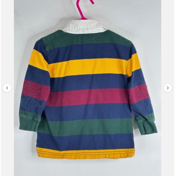 Polo Ralph Lauren Christmas Striped Rugby Shirt Brother Set 18M 4T Elbow Patches - Picture 12 of 16